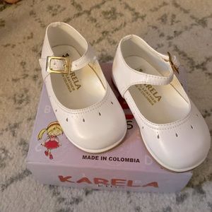 Karela White Leather infant shoes